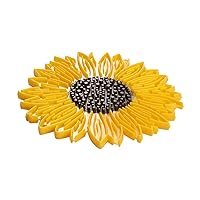 Charles Viancin Silicone Sunflower Trivet/Counter Protector, 6-Inch, Yellow