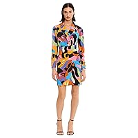 Donna Morgan Women's Long Sleeve Collard Faux Wrap Dress Party Event Guest of