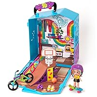 Lizzie's Pop Up Sport Shop - Sports Shop with Accessories, Exclusive Doll with 3 Expressions and 2 Exclusive Pets - Includes Bike, Skateboard, Ramp and Basketball Hoop