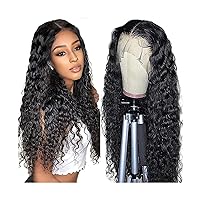 Water Wave Wig 13x4 Lace Frontal Human Hair Lace Closure Wigs Wear And Go Glueless Wigs Human Hair Water Wave Lace Front Wigs (Color : Natural, Size : 12 INCH)