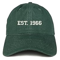 Trendy Apparel Shop EST 1966 Embroidered - 58th Birthday Gift Soft Cotton Baseball