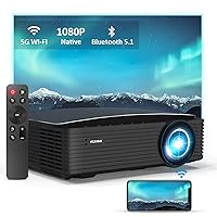 NexiGo PJ20 Outdoor Projector, [350ANSI - Over 10000 Lux Brightness], Native 1080P, Dolby_Sound Support, Movie Projector with WiFi and Bluetooth 5.1, Compatible w/ TV Stick,iOS,Android,Laptop,Console