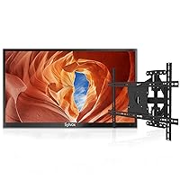 SYLVOX 55 inch Outdoor TV with TV Mount, 2000 nits Full Sun Outdoor TV, High Brightness, IP55 Waterproof, Built-in Apps, Support Bluetooth & 2.4G WiFi (Pool Series)