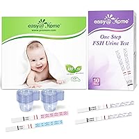 Easy@Home 100 Ovulation and 20 Pregnancy with Urine Cups & 10 FSH Menopause Test