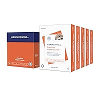 Hammermill Printer Paper, Premium Inkjet & Laser Paper 24 Lb, 8.5 x 11 - 5 Ream (2,500 Sheets) - 97 Bright, Made in the USA, 166140C