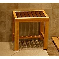 Shower Stools Foot Rest Shaving Stool,Large Waterproof Shower Stool Spa Sauna Seat Bathing Seat for Indoor Outdoor Patio Garden Yard Use,42×28×43cm