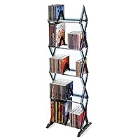 Mitsu 5-Tier Portable Media Storage Rack – Protects & Organizes Prized Music, Movie & Video Games Collections, PN 64835195 in Smoke