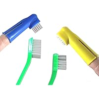 LoveNCreatures – Dog Toothbrush – Dental Care Kit for Pets (Cats, Kitty, Kitten,Puppy, Feline) - Long and Finger Set - Small, Medium to Large Breeds