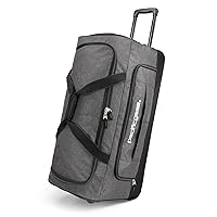 Wheeled Rolling Duffel Bag, Durable Design, Telescoping Handle, Multiple Compartments, Tie-Down Capabilities