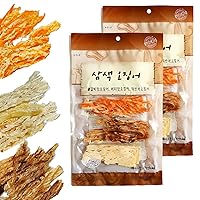 JOKUNA - Korean dried squid - Soft and chewy texture squid (Spicy, Butter, Roasted) (Mix - 2 pack)