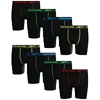 Reebok Boys' Underwear - Performance Boxer Briefs (8 Pack)