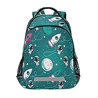 MNSRUU Elementary School Backpack Space Theme Kid Bookbags for Boys Girl Ages 5 to 12