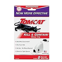 Tomcat Kill & Contain Mouse Trap, Never See a Dead Rodent Again, 2 Traps