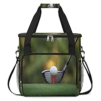 Sport Golf Ball Coffee Maker Travel Carring Bag Compatible with Keurig K-Mini or K-Mini Plus Pockets Single Serve Coffee Brewer Case Carrying Storage Tote Bag Portable Coffee Pods