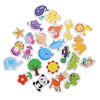 Beaupretty 24pcs Animal Fridge Magnet Magnets Fridge Animal Magnets for Kids Animal Magnets for Toddlers 1-3 Fridge Magnets for Toddlers Baby Learning Magnets Kids Toy Wood Gift Cartoon Child