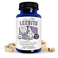 Lechita, Supports Milk Flow, Organic Fenugreek Free Breastfeeding Supplement, Organic Fennel & Anise, Made in USA, 60 Vegan Capsules
