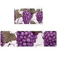 Grape Kitchen Rug, Washable Kitchen Rugs, Runner Mat for Floor, Standing Mats for in Front of Sink, Door, Laundry, Entryway, Entrance