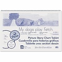 Pacon MMK07426 Picture Story Chart Tablet, 24-Inch x16-Inch, 1/2 Rld, 25Shts, WE