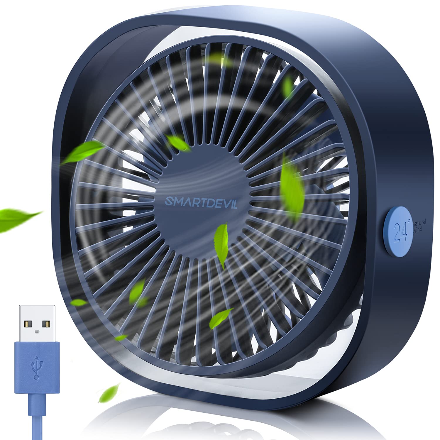 Mua SmartDevil USB卓上扇風機 静音 小型扇風機 5枚羽根 パワフル送風