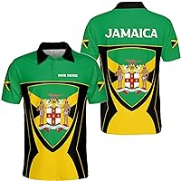 Camelliaa Shop Personalized Jamaica Flag Jamaican Pride AOP Lightweight Polo Shirt Unisex S-5XL, Jamaica Polo Shirt Men