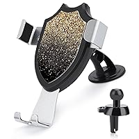 Golden Glittering Pattern Novelty Phone Holders for Car Cell Phone Car Mount Hands Free Easy to Install