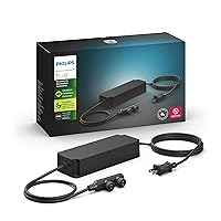 Philips Hue Outdoor 100W Power Supply Black - Connect Multiple Hue Outdoor Low Voltage Lights up to Total of 100W - 1 Pack - Requires Hue Bridge - Weatherproof