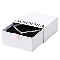 Pandora Jewelry Sparkling Wishbone Bangle Cubic Zirconia Bracelet in Sterling Silver, With Gift Box