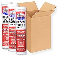 Lucas Red N Tacky Grease - Multi Purpose Lubricant- Water Resistant- 14 Oz Tubes (Pack of 3)