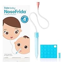 NoseFrida SnotSucker Nasal Aspirator for Baby, Baby Nose Sucker with 24 Extra Hygiene Filters