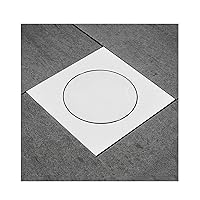 Square Shower Floor Drain Cover, 4 Inches Brass Bathroom Anti Odor Floor Drain Pop Up Cover Room Anti Rust Push Down Drain for Home Kitchen Pool (Black)