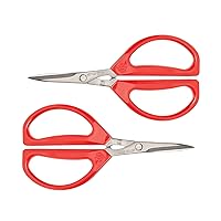 Joyce Chen Original Unlimited Kitchen Scissors All Purpose Dishwasher Safe Kitchen Shears With Comfortable Handles, Red, 2 Pack