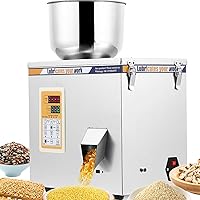 Hanchen Powder Filling Machine 100g Particle Weighing Filling Machine Automatic Powder Filling Filler for Tea granules Seeds Grains Powder Glitters with Foot Pedal 110v