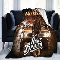 Kane Music Brown Blanket Flannel Fleece Blankets All Season Warm Ultra Soft Casual Throw Blanket for Bedding Couch Bed Sofa Dorm 40