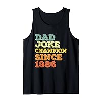 Mens Dad Joke Champion Since 1986 - Birthday, Father's Day Tank Top