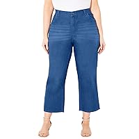 Catherines Women's Plus Size Petite Right Fit Curvy Crop Jean
