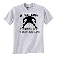 Wrestling What Men DO Gray TEE Shirt