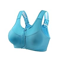 5-Pack/3-Pack Women's Sports Bra Fitness Running Shockproof Yoga Tank Top Front Zipper Wireless Comfort Workout Sports Bra