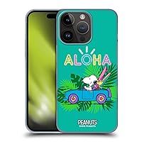 Head Case Designs Officially Licensed Peanuts Tropical Surf Snoopy Aloha Disco Hard Back Case Compatible with Apple iPhone 15 Pro