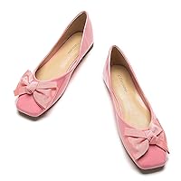 C.Paravano Women's Flats | Square Toe Shoes for Women | Women Flat Shoes | Leather Flats for Women | Slip On Ballet Flats