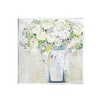 Abstract White Floral Bouquet Wall Plaque Art, Design by Jill Martin