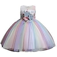 1-12 Years Girls Dress Sequin Lace Wedding Party Flower Dress