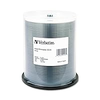 Verbatim CD-R 700MB 52X Silver Inkjet Printable Recordable Media Disc - 100pk Spindle
