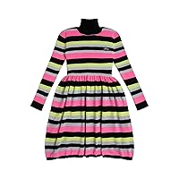 GUESS Girls' One Size Long Sleeve Striped Sweater Dress