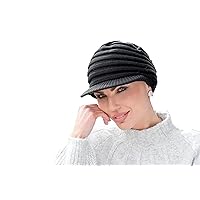 Chemo Headwear for Women | Winter Hats | Cancer Hat | Alopecia Cap | Head Covers for Chemo Patients and Hair Loss| Evelyn (Color: Black)