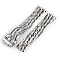 Watch Band Stainless Steel Mesh Straps for Men, 20mm Mesh Bracelet Adjustable Woven Metal Straps