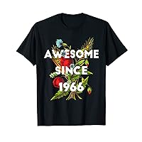 Floral 56 Years Old Birthday Awesome Since 1966 Mom Grandma T-Shirt