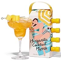 Thoughtfully Cocktails, Margarita Mixer Gift Set, 2.3 Ounces Each, Flavors Include Blood Orange, Strawberry, Mango, Watermelon, and Lime, Includes Rimming Salt, Pack of 5 (Contains NO Alcohol)