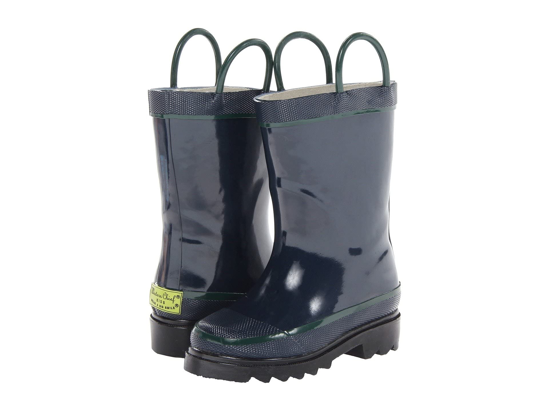 Western Chief Kids Waterproof Rubber Classic Rain Boot with Pull Handles