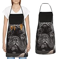 Waterproof Apron with Neck Strap Adjustable Bib for Kitchen Funny Cartoon Llama Chef Aprons for Women Men Cooking