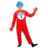 elope Dr. Seuss Thing 1 and Thing 2 Costume for Adults S/M